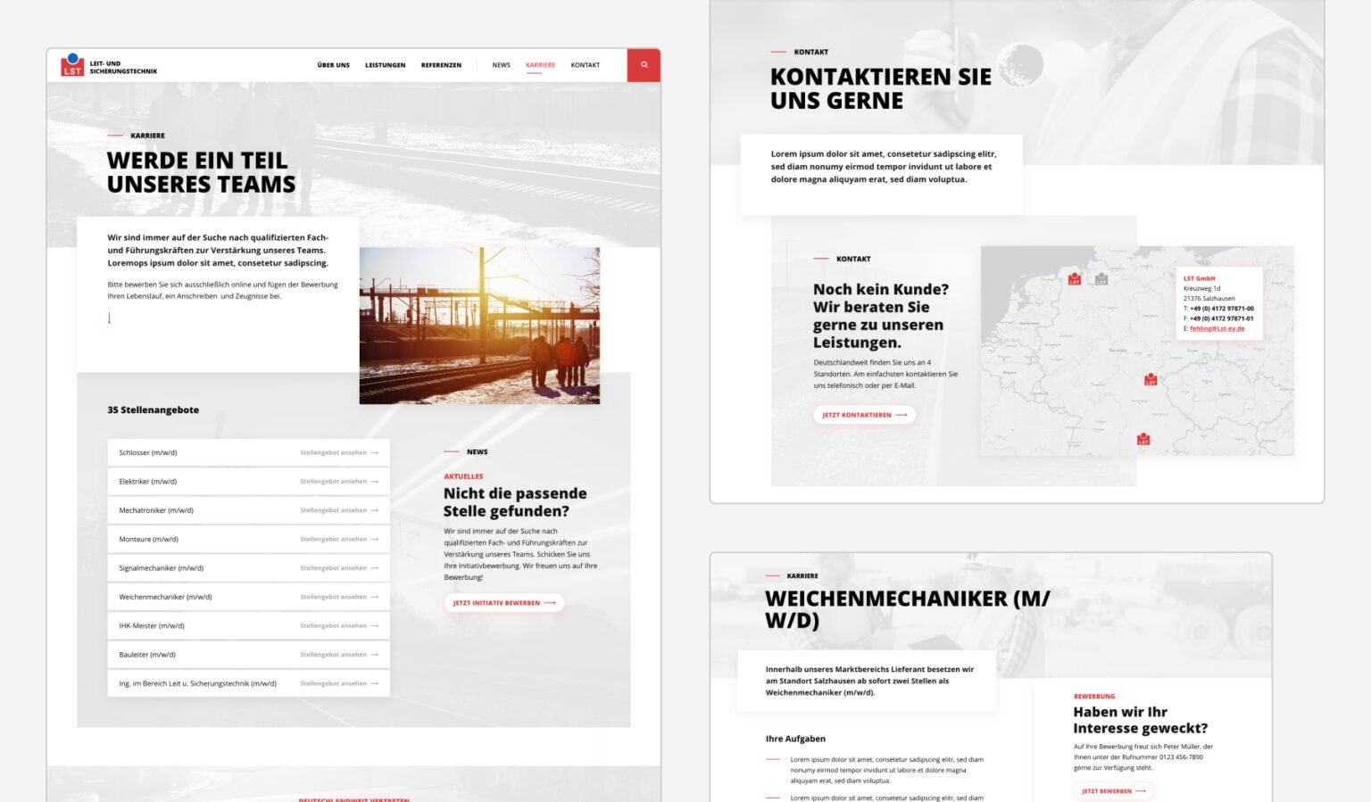 Webdesign-Referenz Leit- und Sicherungstechnik GmbH – Website von David Keiser
