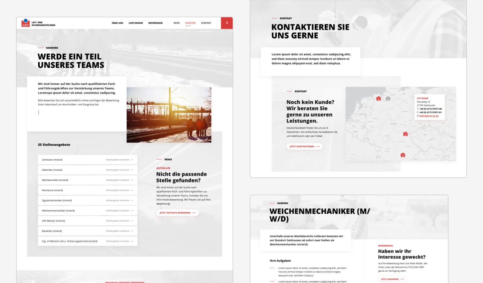 Webdesign-Referenz Leit- und Sicherungstechnik GmbH – Website von David Keiser