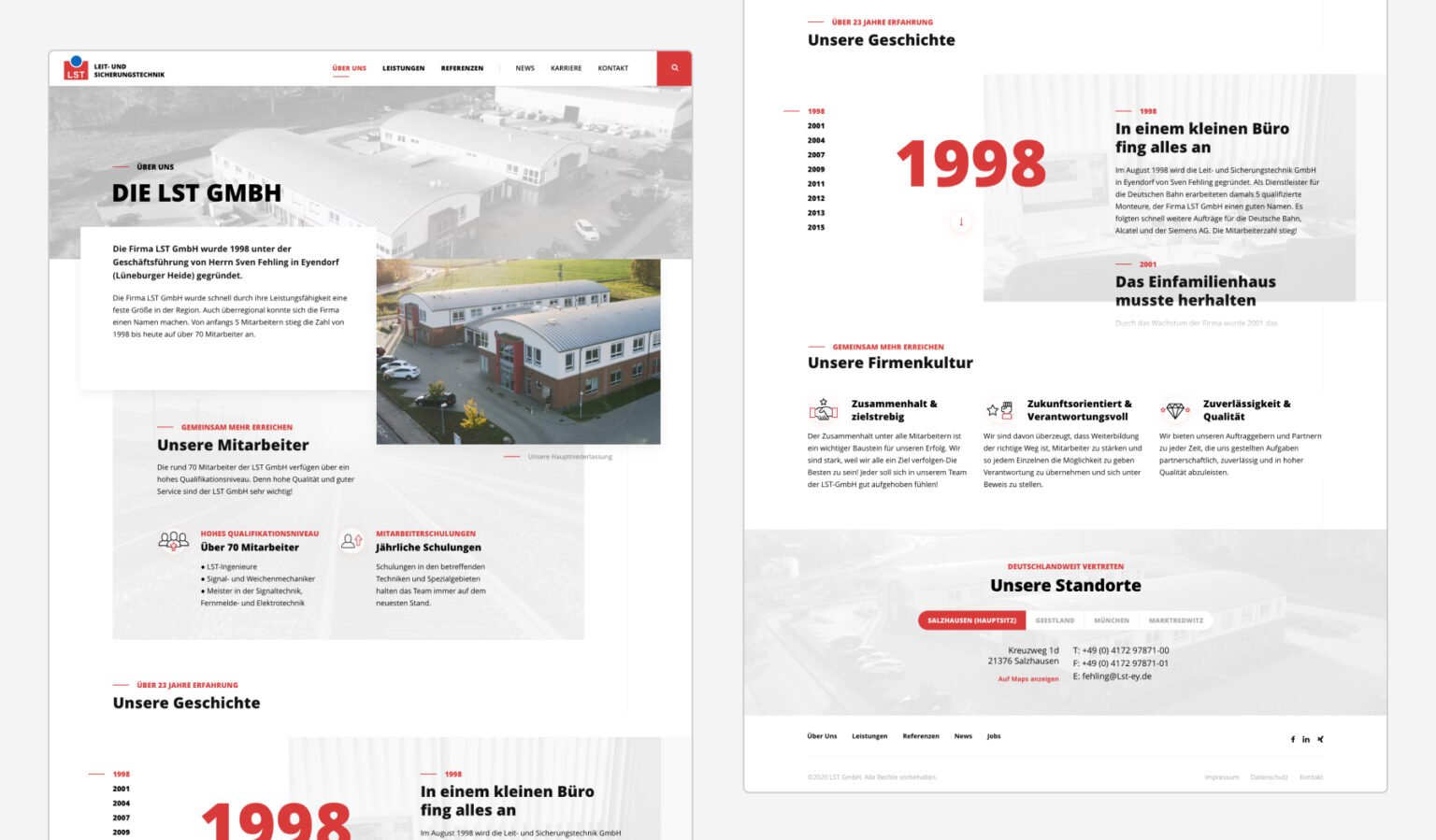 Webdesign-Referenz Leit- und Sicherungstechnik GmbH – Website von David Keiser