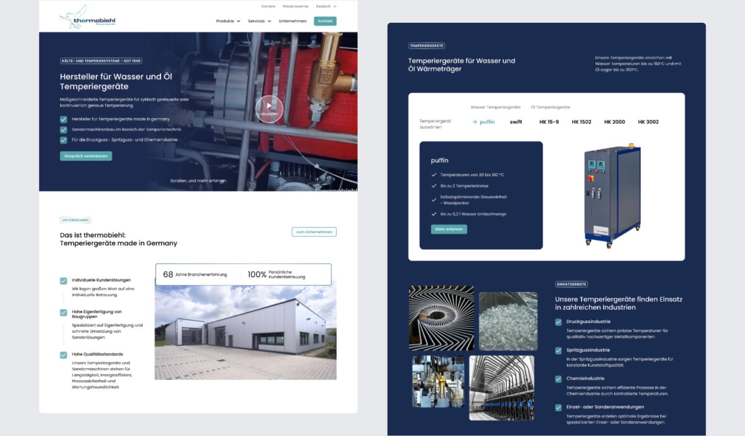 Webdesign-Referenz Thermobiehl – David Keiser