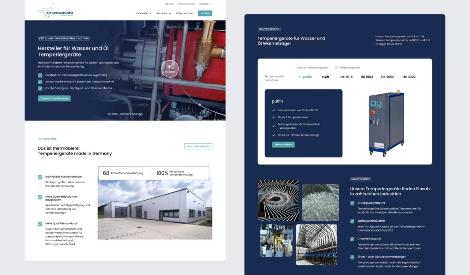 Webdesign-Referenz Thermobiehl – David Keiser