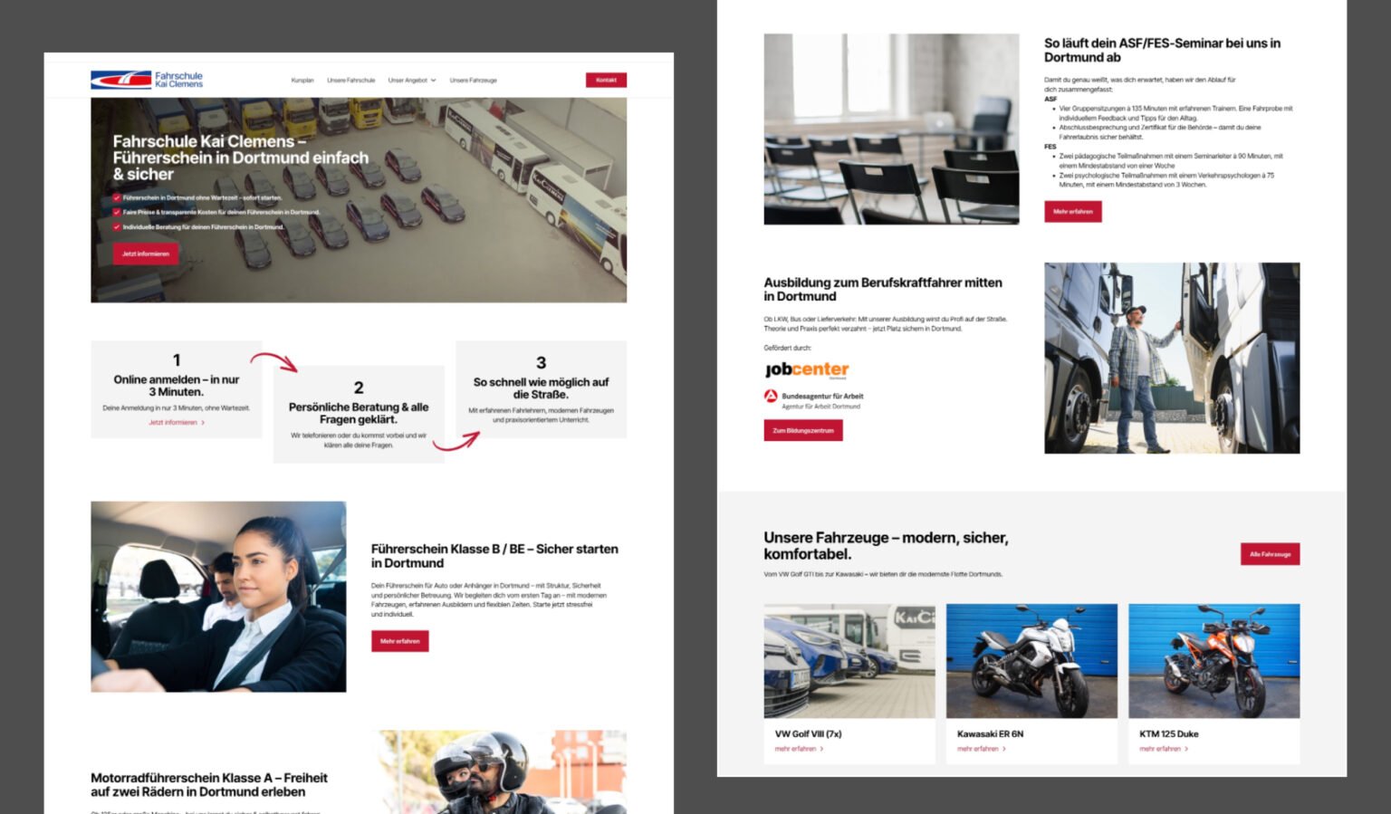 Webdesign-Referenz Bildungszentrum Kai Clemens – David Keiser