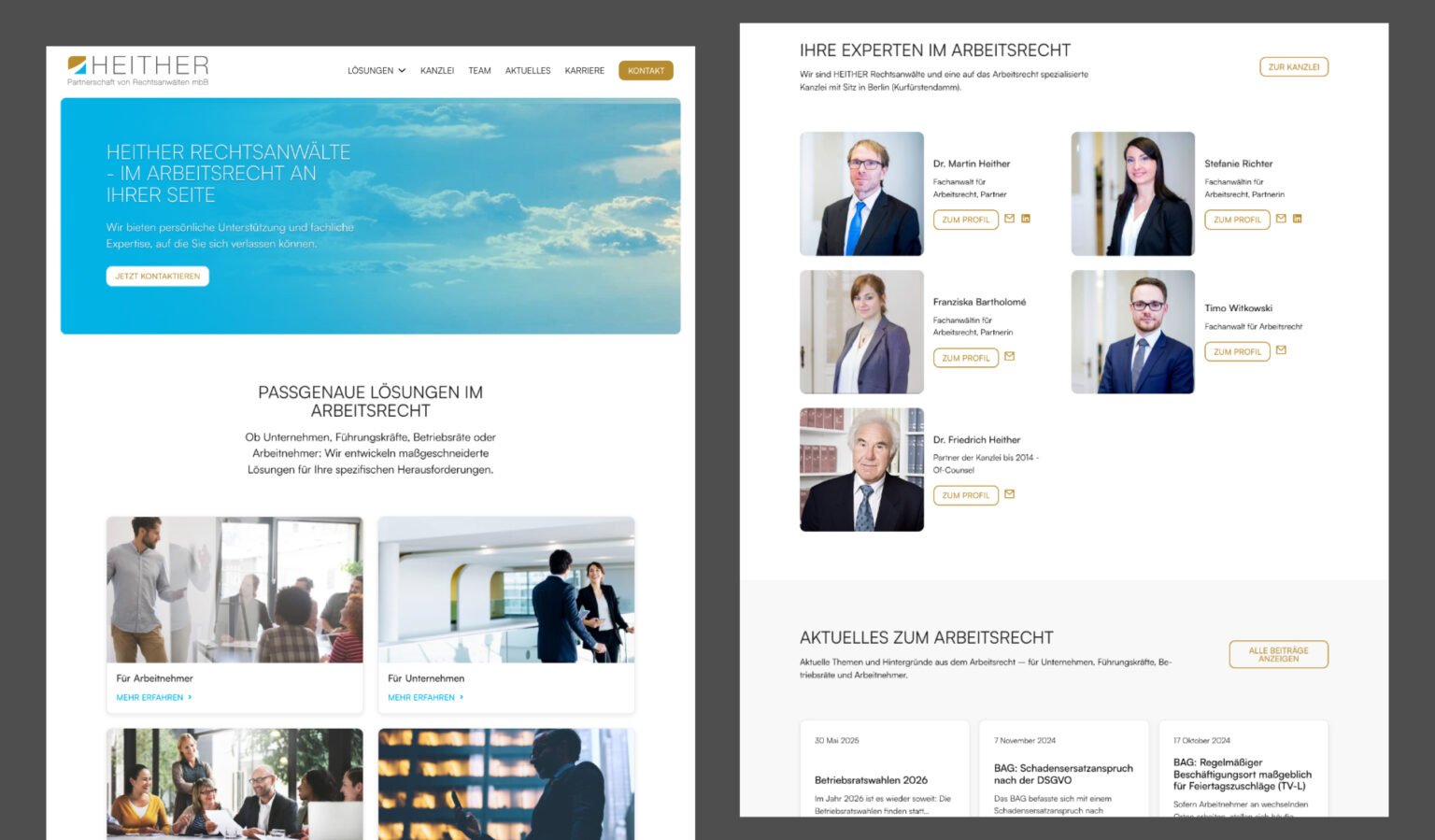 Webdesign-Referenz Heither – David Keiser