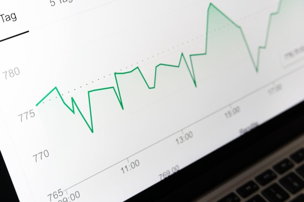 Digitale Marketing-Analyse auf Bildschirm – Marketing Automatisierung