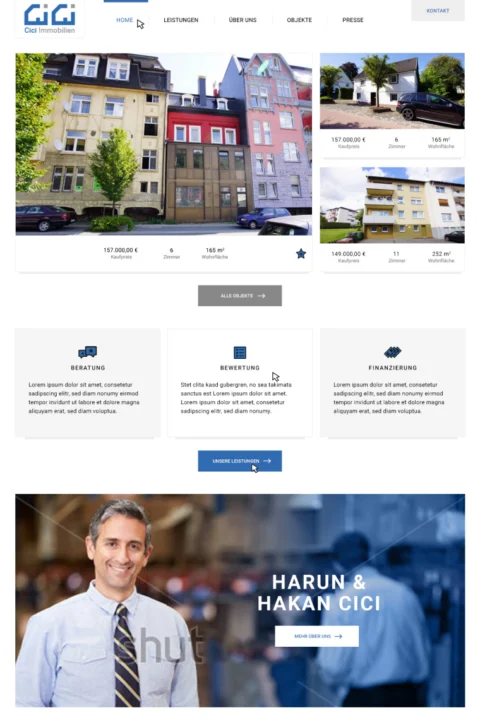 Website-Referenz Cici Immobilien