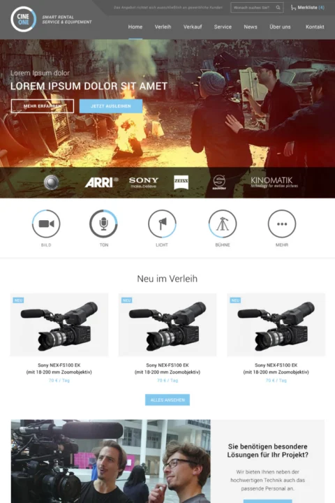 Website-Referenz Cine One