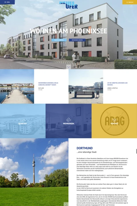 Website-Referenz Wohnen am Phoenixsee